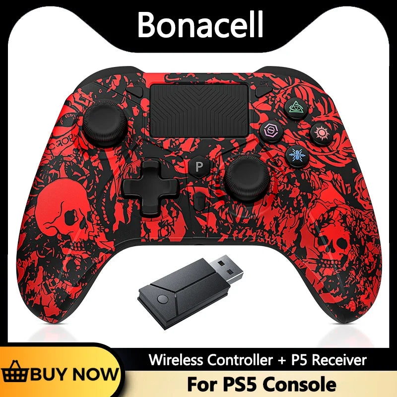 For PS5/PC/Steam Console Controller Wireless Gamepad W/ Turbo Dual Vibrate Gaming Joystick Game Remote Control Handle Rocker
