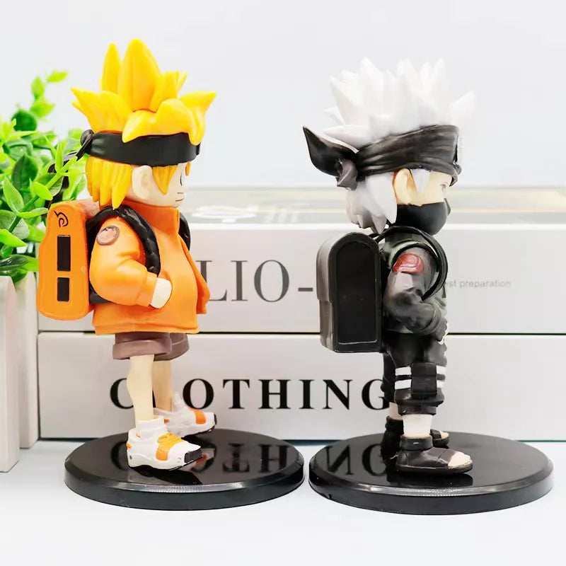 2025 Hot sold Kakashi Naruto Uzumaki Q Edition Figure Backpack Model Creative High-value Doll with Base Car Desktop Ornaments