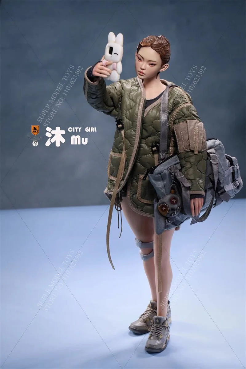 MR.Z CG001 1/6 Scale Women Soldier City Girl Bing&Mu Movable Eye Version Beauty Full Set 12-inch Action Figure Model Gifts