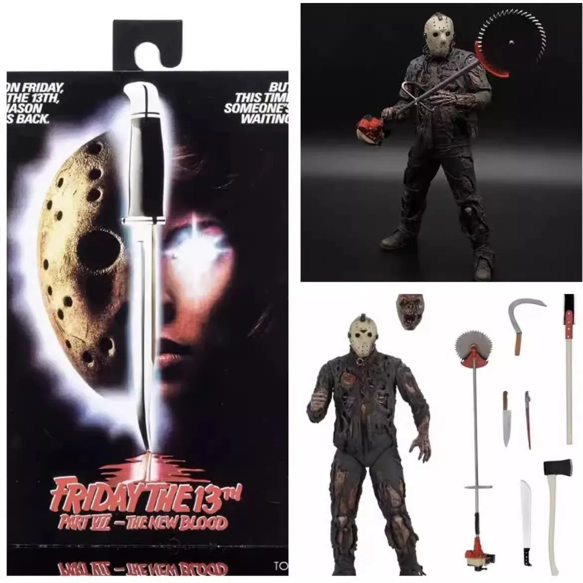 NECA Friday The 13th Figure Pennywise Part VII 7 New Blood Ultimate Jason Voorhees Action Figure Model Horror Halloween toy Gift