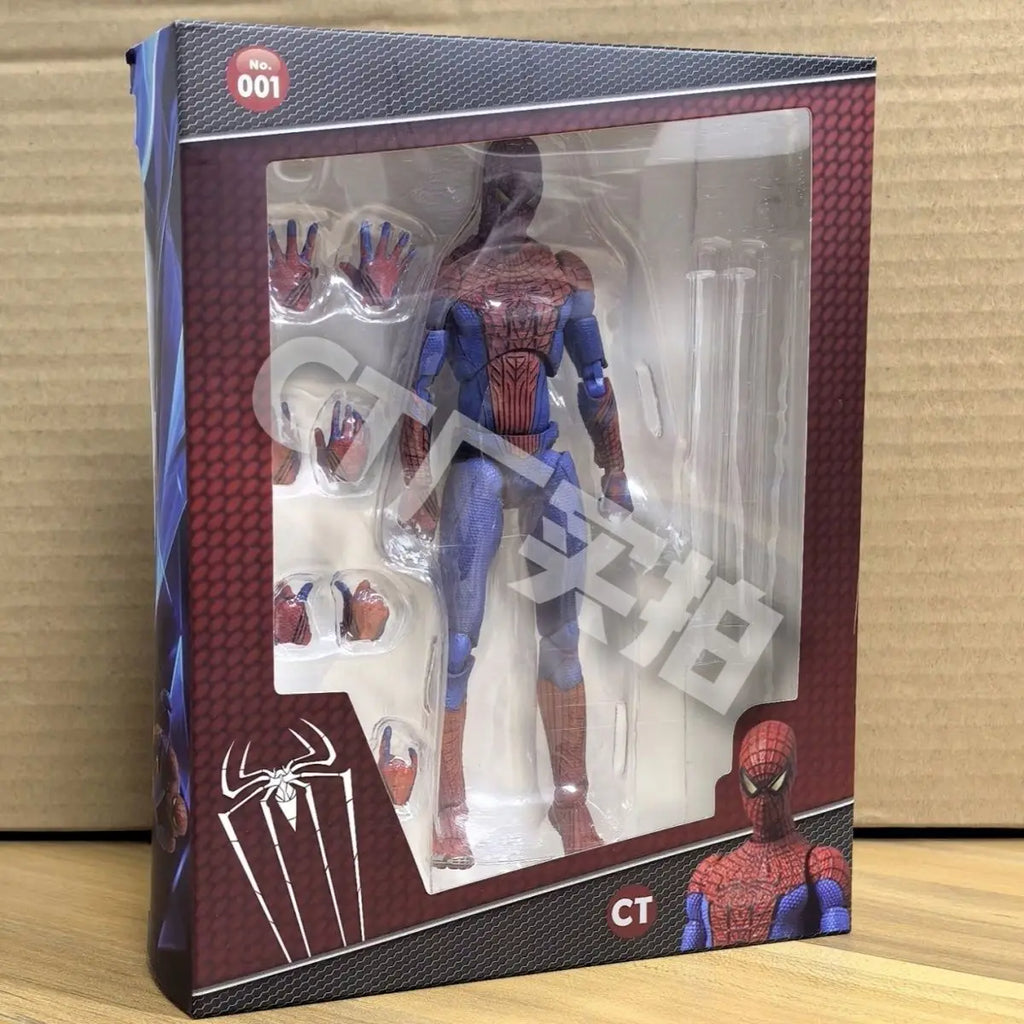 New Ct Toys Mafex 001 Spiderman Action Figure - Peter Parker the Amazing Spider-Man Anime Figurine Customized Collectible Toy