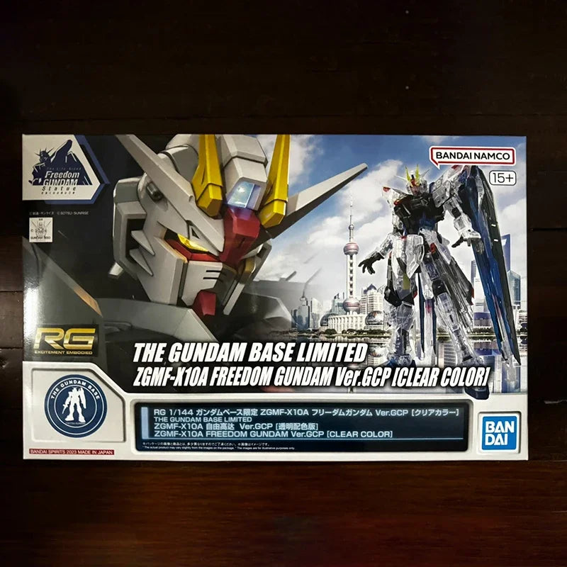 In Stock BANDAI RG 1/144 THE GUNDAM BASE ZGMF-X10A FREEDOM GUNDAM Ver. GCP DEACTIVE MODE Anime Action Figures Assembly Model Toy