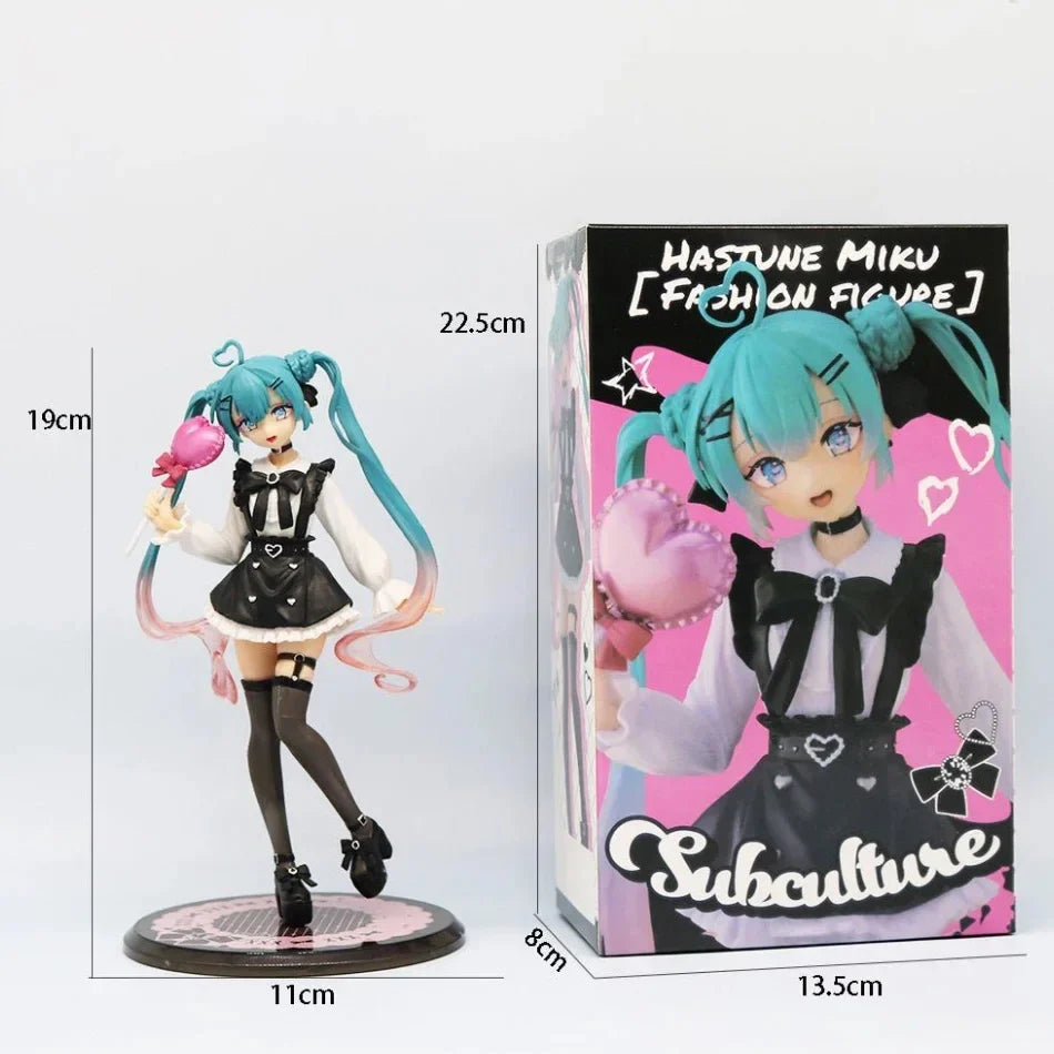 Cute girl Hatsune Miku anime character fashionable suitable for desktop decoration ornaments doll Christmas gift PVC collectible