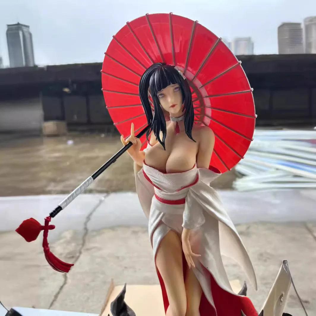 Anime White Kimono Hinata Hyuga Wedding Ceremony Ver. GK PVC Action Figure Statue Collection Model Kids Toys Doll Gifts