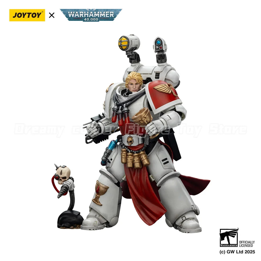 【In stock】JOYTOY Warhammer 40K Blood Angels Sanguinary Priest with Heavy Bolt Pistol Chainsword and narthecium 1/18 Figure