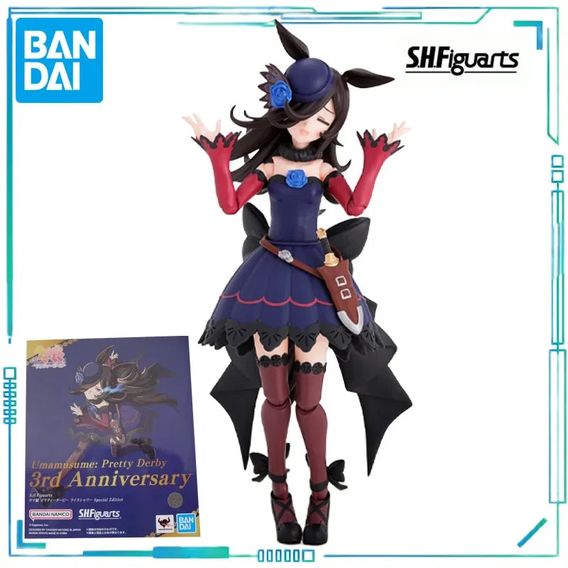 BANDAI Genuine S. H. Figuarts Series Racing Girl Pretty Derby Rice Bath，Mr. CB Qianming Represents Anime Game Model Collectibles