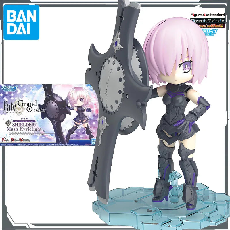 Bandai Original MODEL KIT PETITRITS SHIELDER Mash Kyrielight&CASTER Nero Claudius Anime Action Figure Assembly Model Toys  Gifts