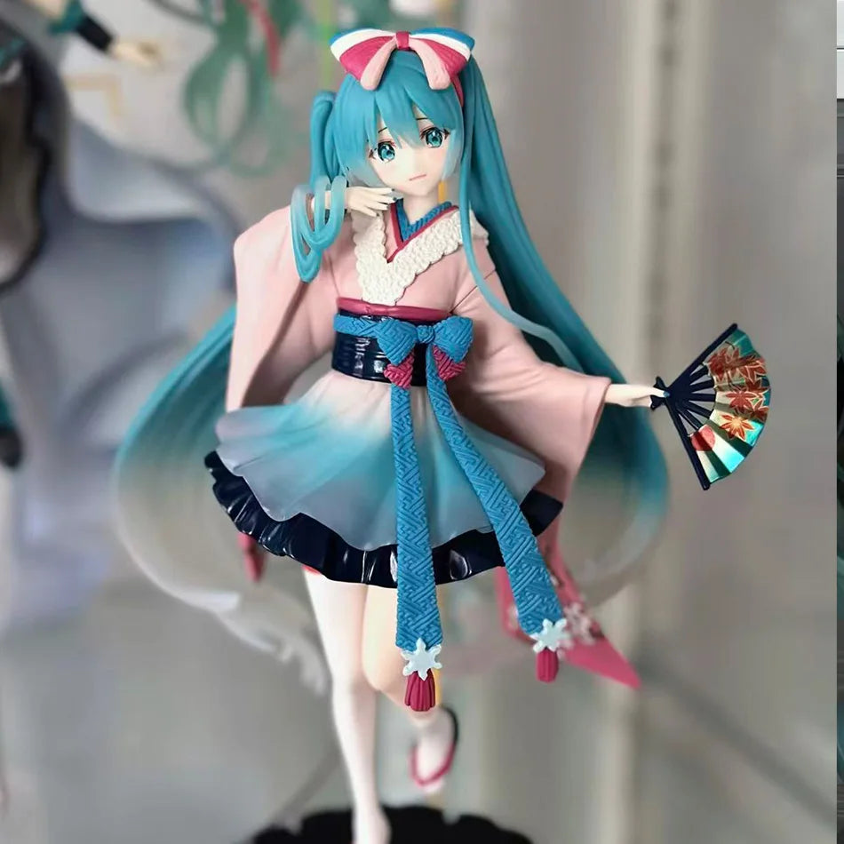 Original Genuine Vocaloid Hatsune Miku Tenitol Tenitol Neo Tokyo Series Kimono 20cm Collections Model Figures Toys Gifts
