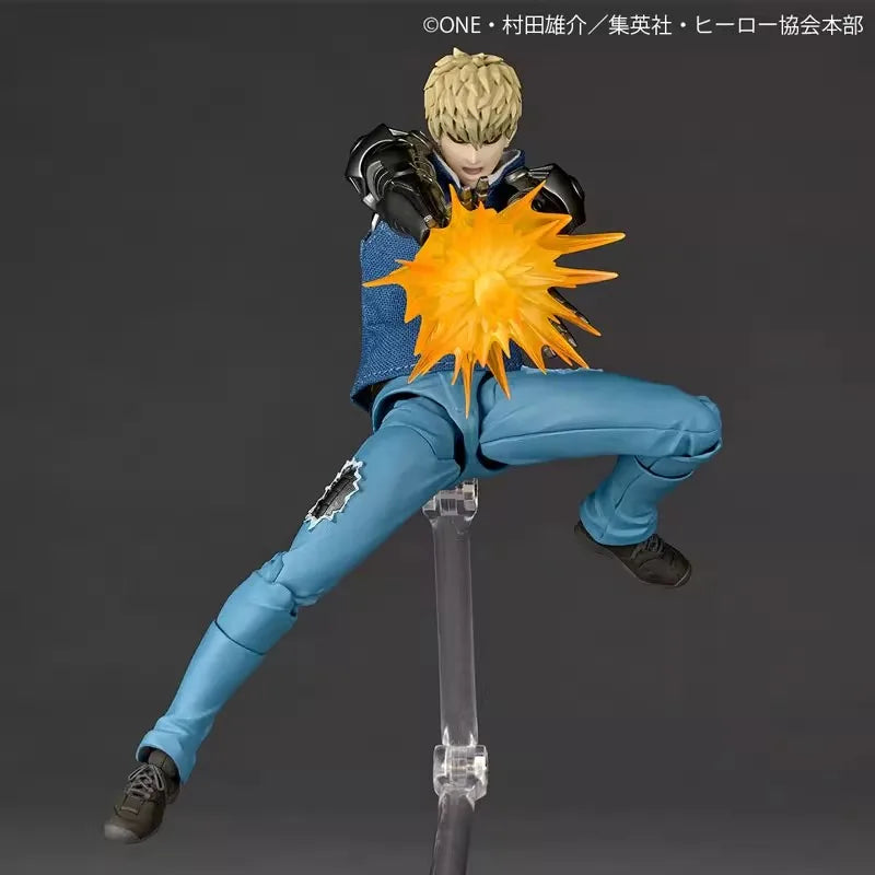 In Stock Original Kaiyodo One Punch Man Genos Action Figure Revoltech Amazing Yamaguchi Genos Toy Collection Model Xmas Gift