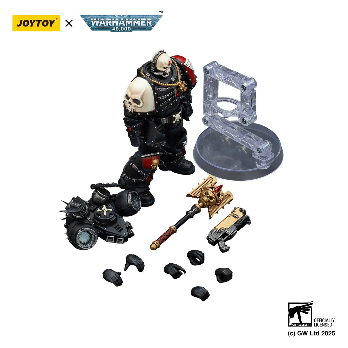 【In Stock】JOYTOY Warhammer 40K Blood Angels Lemartes with Jump Pack,Blood Crozius and Absolver Bolt Pistol 1/18 Action Figure