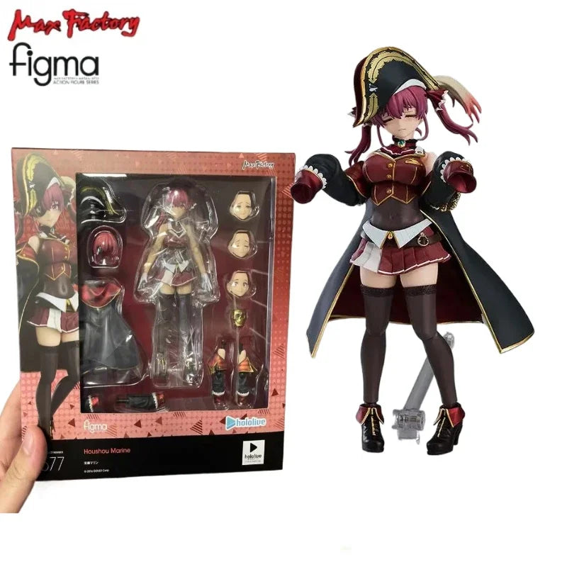 In Stock Original Max Factory Figma 577 Houshou Marine PVC Anime Action Figures Model Toys Gifts Collection