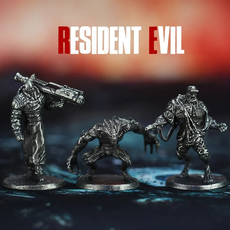 Metal Cupronickel Resident Evil Soldier Model Action Figures Board Game Piece Static State Miniature Ornament Accessories Toys