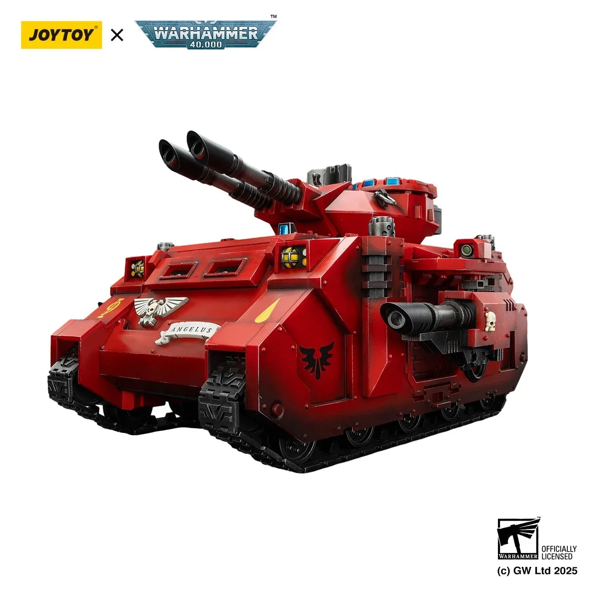 JOYTOY 1/18 Warhammer 40K Action Figures Anime Mech Blood Angels Predator Annihilator with Twin Lascannons