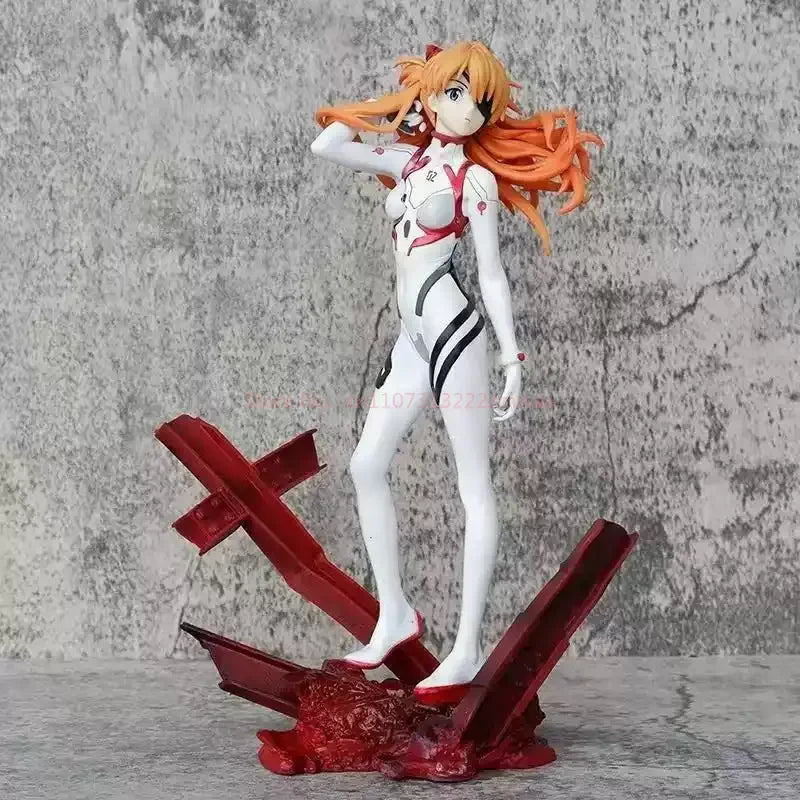 Bandai New Evangelion Anime Girl Figures  Asuka Langley Soryu Action Figure Collection Figurines Model Doll Gifts Kids Toys