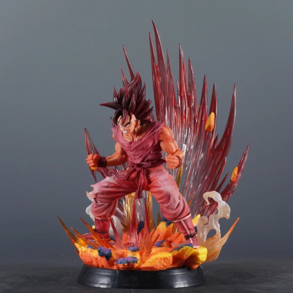 38cm/14.96in Anime Dragon Ball Figure Kaiouken Goku Action Figures Pvc Statue Desktop Ornamen Collection Model Toys Gifts