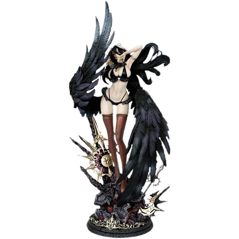 56.5cm Overlord Albedo Auspicious Day Anime Girl Figure Model Gk Statue Boys Collection Desktop Decoration Ornament Toys Gifts