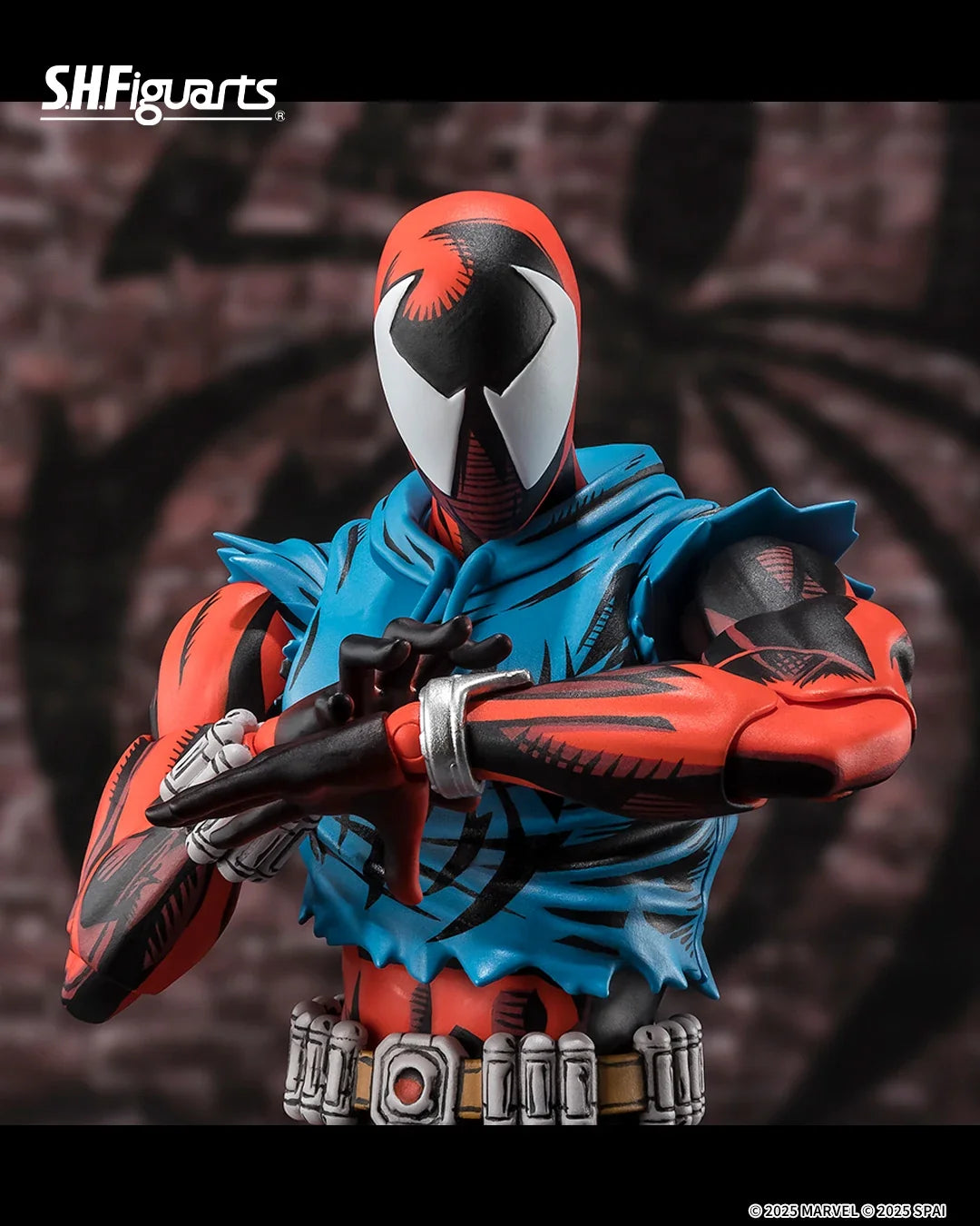 Original BANDAI Spider Man Across the Spider-Verse Anime Scarlet Spider S.H.Figuarts Anime Figure Action Figurine Model Figuarts