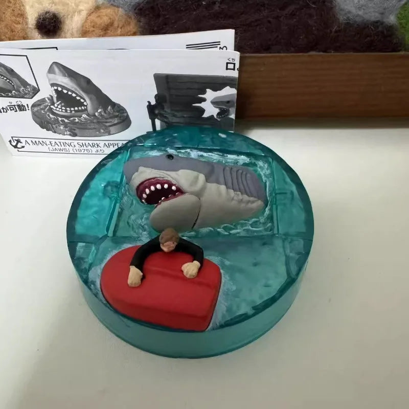 Great White Shark Scene Gashapon Toys Creative Action Figure Model Decoration Ornaments Collection Toys