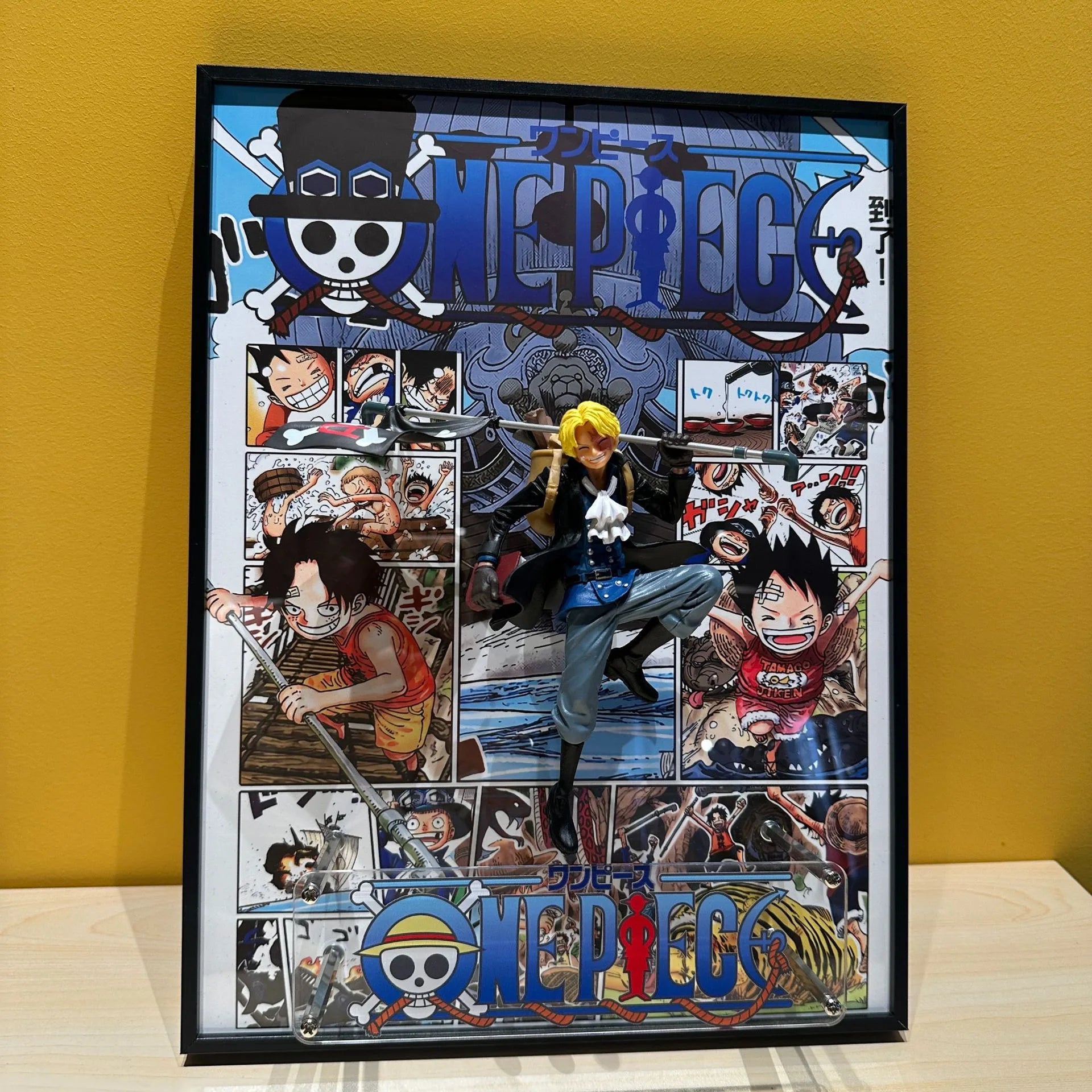 One Pieces Poster 3D Edward Newgate Anime Figure Art Poster Painting Wall Art Retro Posters Decorative Paintings For Home Gifts