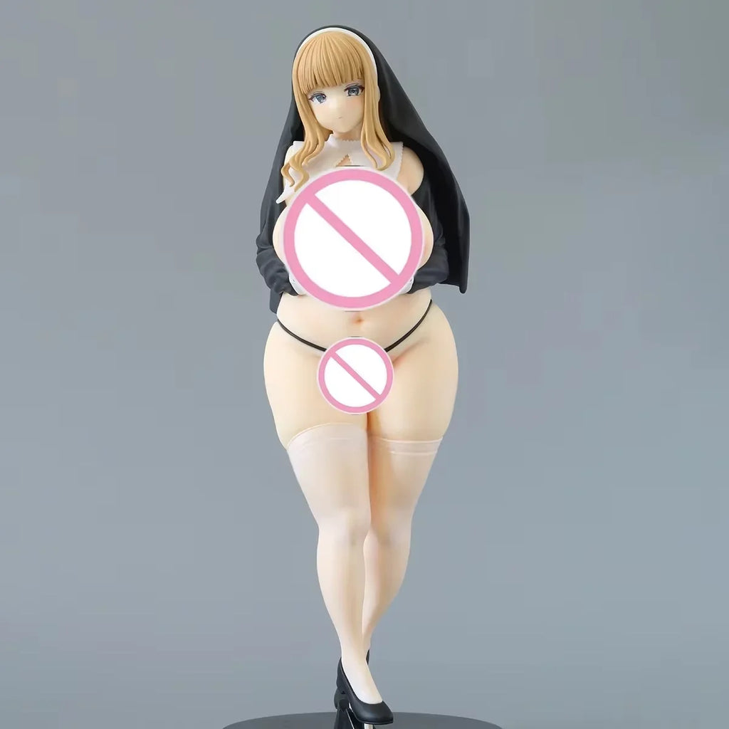 26cm Bnzalacer Hentai Figure Fat Nun Ecchi Sexy Waifu Anime Fat Sister Figures Pretty Girl Collection Toy For 18+ Gift