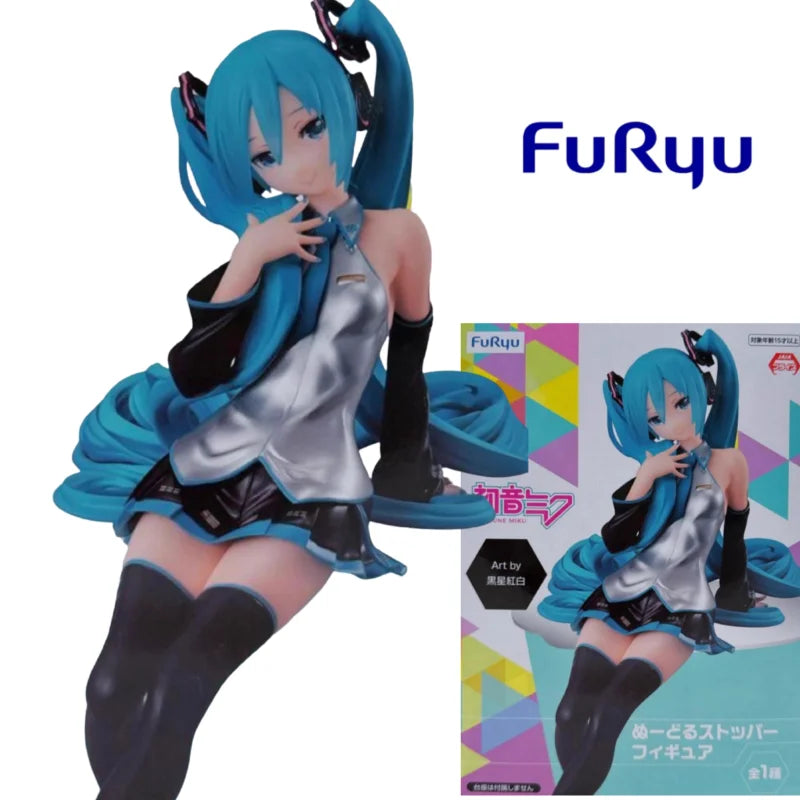 In Stock Original FuRyu Hatsune Miku ‌Art By Noodle Stopper Figure Desktop Ornaments Model Collection Toy Gifts Brand New Boxed