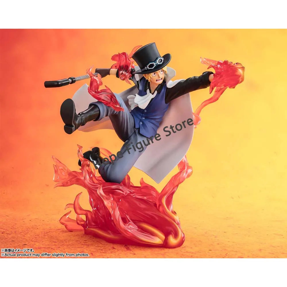 In Stock Original BANDAI Figuarts ZERO One Piece Fire Fist Rook Check Sabo Figure Anime Genuine Model Boxed Toy