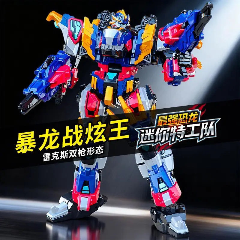 MiniForce Dinoid Warrior Transformation Robot Dinosaur Model REX KAISER Mini Force Deformation Headbot Giganoto Dino Toys