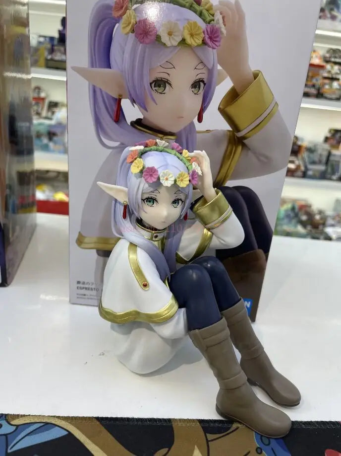 Authentic Bandai Frieren Beyond Journey'S End Espresto Flower Crown Frieren Himmel Pvc Anime Collectible Figures 13cm 15cm Toys