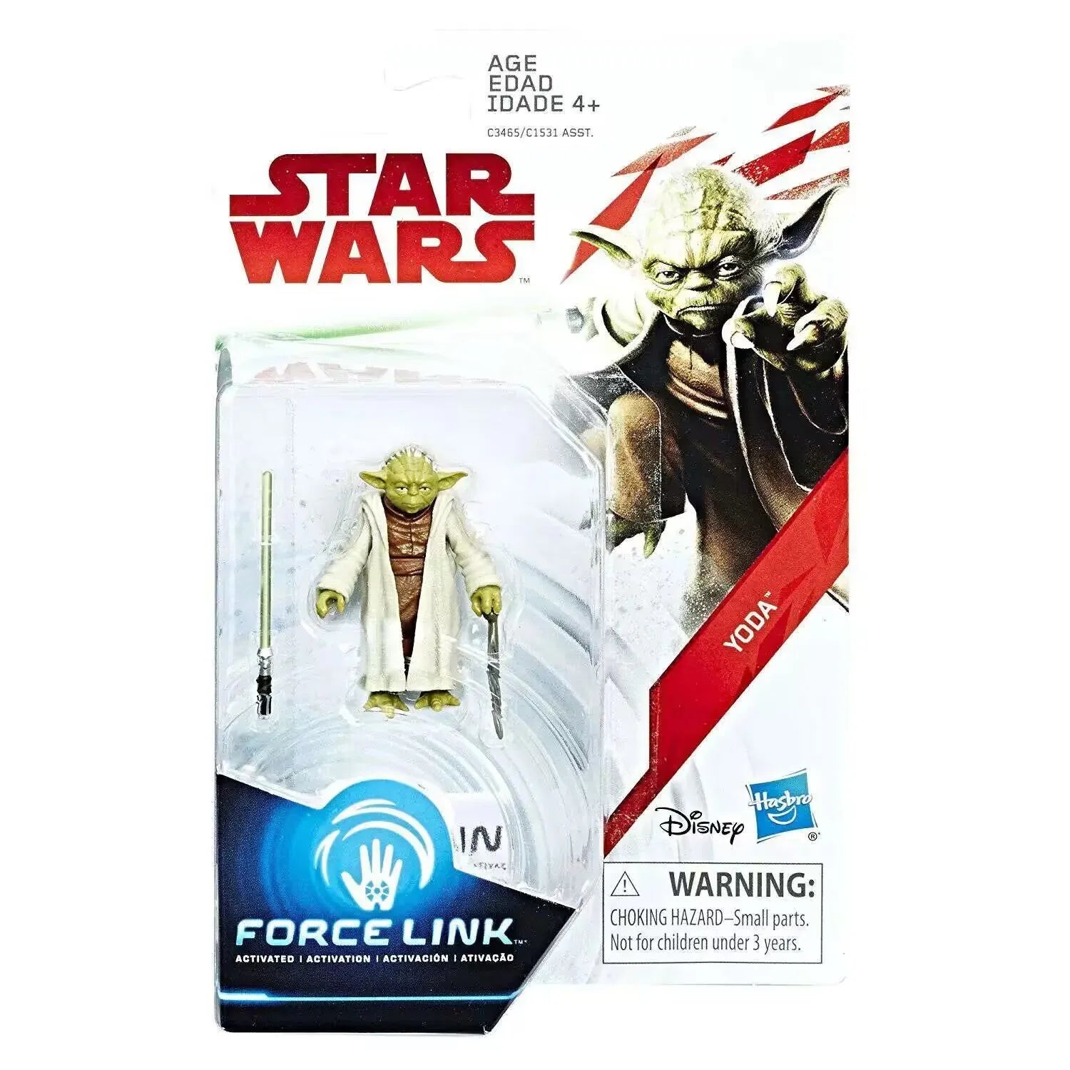 Star Wars Force Link Obi-Wan Master Yoda Chewbacca Cai Threnalli Luke Rey Rose First Order Tooper 3.75" Boxed Action Figure