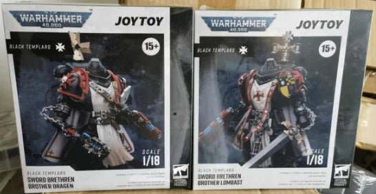 【SF】JOYTOY 1/18 Action Figure Black Templars Sword Brethren Brother Dragen Lombast Model Toys Gifts Collection Ornaments