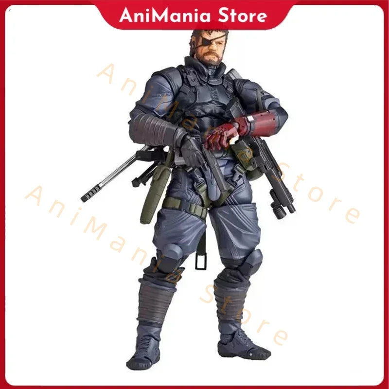 Kaiyodo Metal Gear Solid V Snake Action Figure Revoltech The Phantom Pain Snake Figurine PVC Collection Ornament Model Toys 15cm