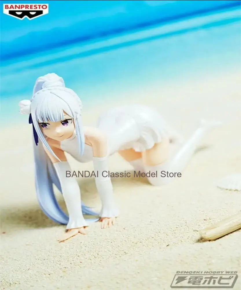 In Stock Original Banpresto Re: Zero Starting Life In Another World 13Cm Emilia Anime Model Figures Boxed Toys Gift Genuine