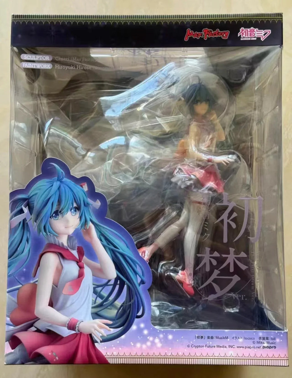 Auf Lager Original Max Factory GSC VOCALOID Hatsune Miku First Dream Ver. Spielzeugmodell Deko-Geschenksammlung