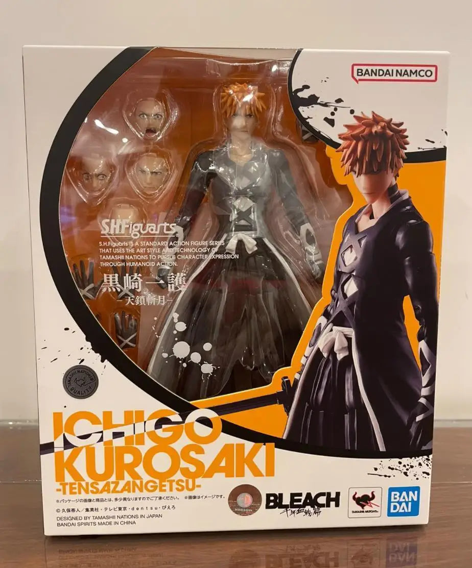 Bandai Sh Figuarts In Stock Bleach Ichigo Kurosaki Tensa Zangetsu Shf Action Figure Model Toys Anime Collectible Toy Gift