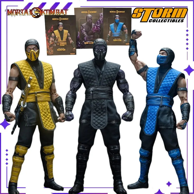 Authentic Storm Toys Original 1/6 Mortal Kombat Sub Zero Absolute Zero Ninja DCMK10 Game Mobile Doll Model Toy Gift Collection