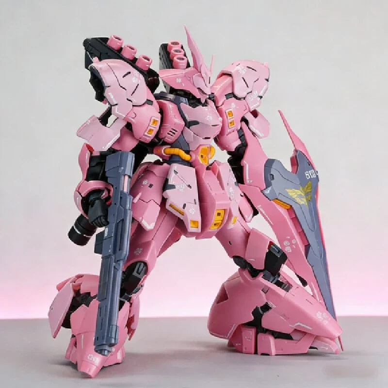 STAR RG Sazabi 1/144 Cherry Blossom Pink Color Scheme Mech Assembly Model Kit Action Figures Boys' Puzzle Toy Collectible Gift