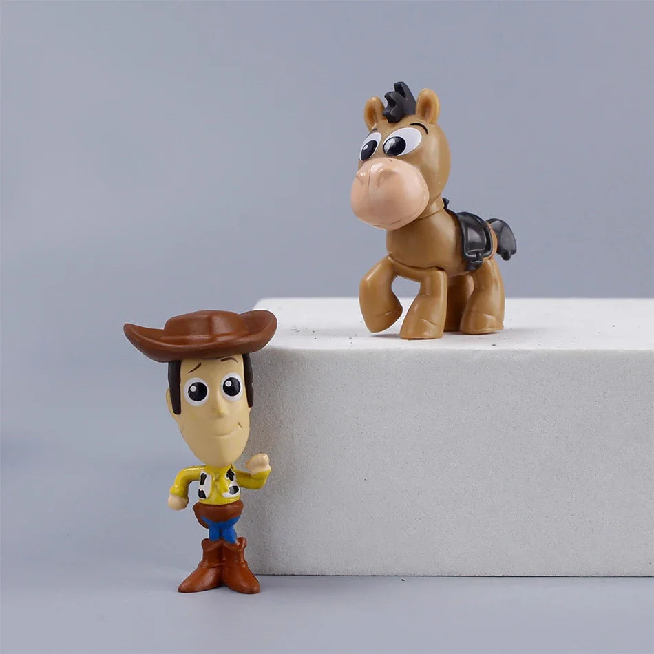 Anime Figure 8pcs Set Toys Story 4 Disney 5cm  Woody Buzz Lightyear Action Decoration Collection Figurine Toy Model for Children