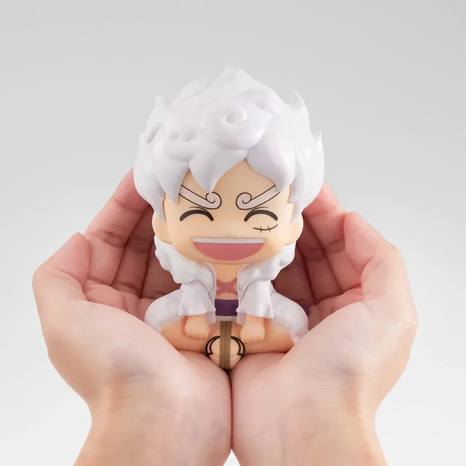 10cm ONE PIECE Anime Figure Look Up Gear 5 Monkey D. Luffy Action Figure Q Version Luffy Figurine PVC Collections Model Doll Toy