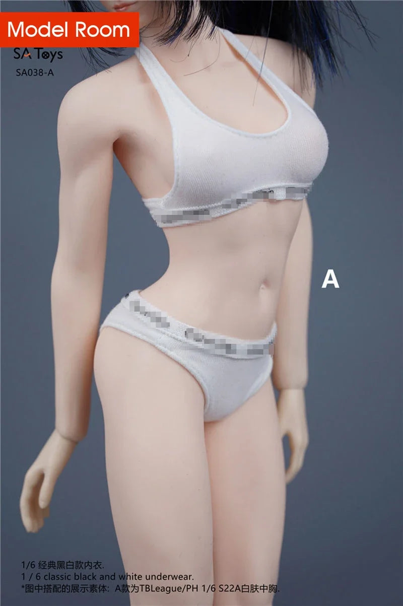 SA038 1/6 Scale Classic Underwear Sport Yoga Vest and Underpants Set Soldier Clothes Model Fit 12'' Action Figure Body Dolls