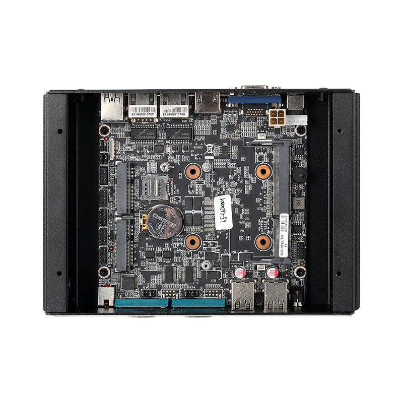 Inter N97/i5-4200U Industrial Mini PC Support WiFi/4G LTE Linux Computer with 4xUSB3.0 4xUSB2.0 2xGigabt LAN Windows10 Ready