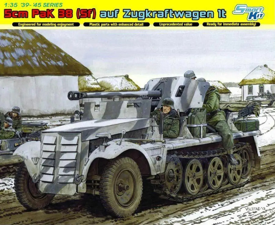 DRAGON 1/35 6719 WW.II German 5cm Pak 38 (Sf) auf Zugkraftwagen 1t Plastic model kit