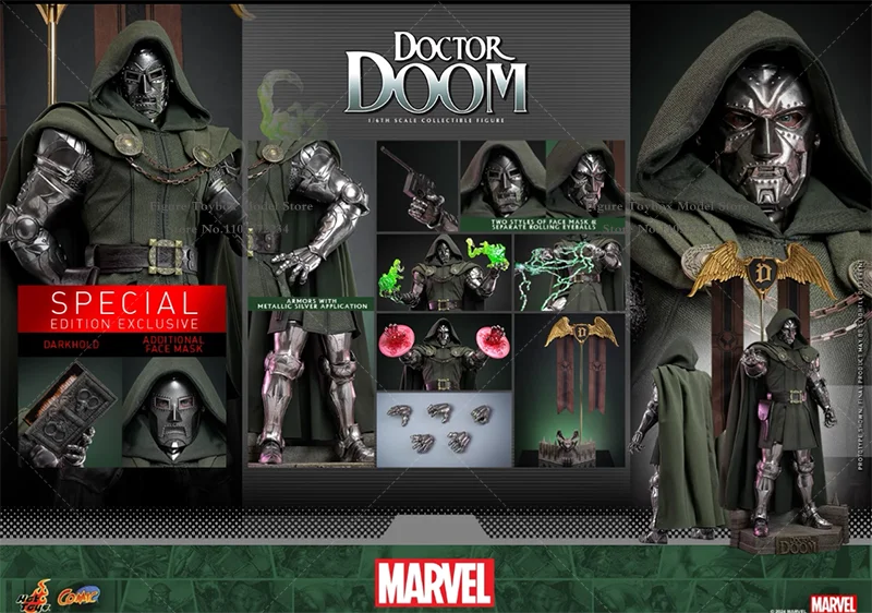 HotToys HT CMS022 Special Edition 1/6 Comic Doctor Doom Victor Von Cloth Action Figure Fantastic 4 Villain 12" Full Set Soldier