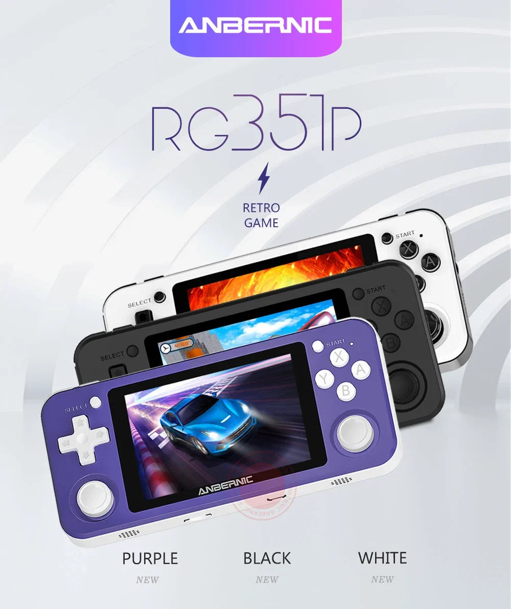 ANBERNIC RG351P Retro Game RK3326 64G Open Source System 3.5 inch IPS Screen Portable Handheld Game Console RG351 Gaming Player
