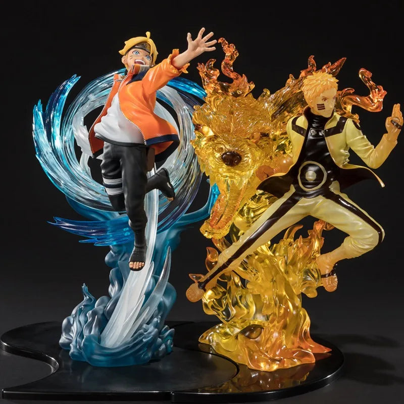 Bandai Genuine NARUTO Figuarts ZERO Uzumaki Naruto Uchiha Sasuke Uchiha Obito Uzumaki Boruto Anime Action Figure Model Toys Gift
