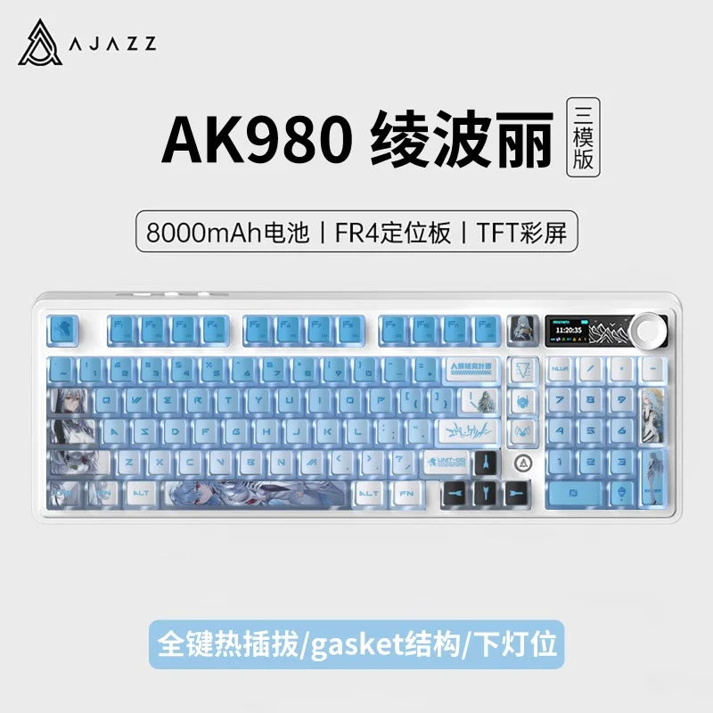 Neon Genesis Evangelion Peripheral Keyboard EVANGELION-01 Three-mode Eva Mechanical Keyboard 98-key RGB Gaming Competition