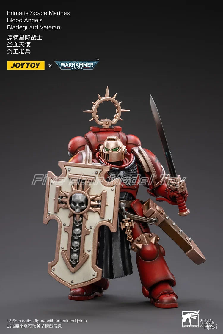 【FS】JOYTOY  Warhammer 40K  Scale 1/18 Action Figures Blood Angels Bladeguard Veteran   Models Toys Gifts