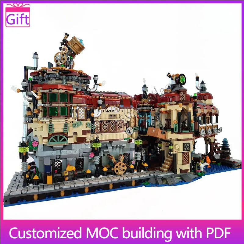 Popular 3455 PCS Steam Powered Science  Building  Block Model Children Puzzle Assembly Building Blocks Birthdays Festival Gift