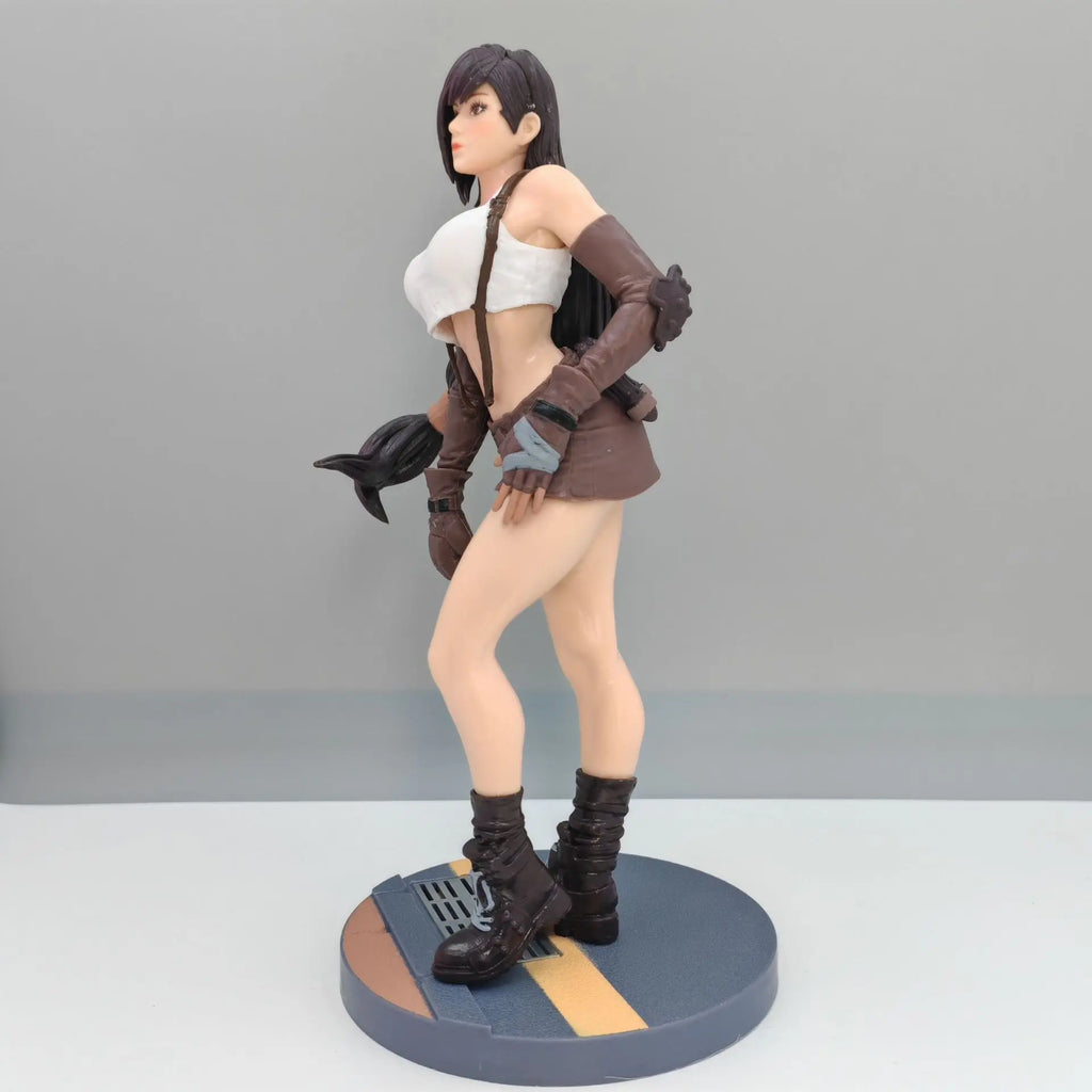 25cm FF VII Tifa Lockhart Action Figure Game Fantasy Figure Fighting Goddess Beautiful Girl Ornaments Room Decorations Gifts