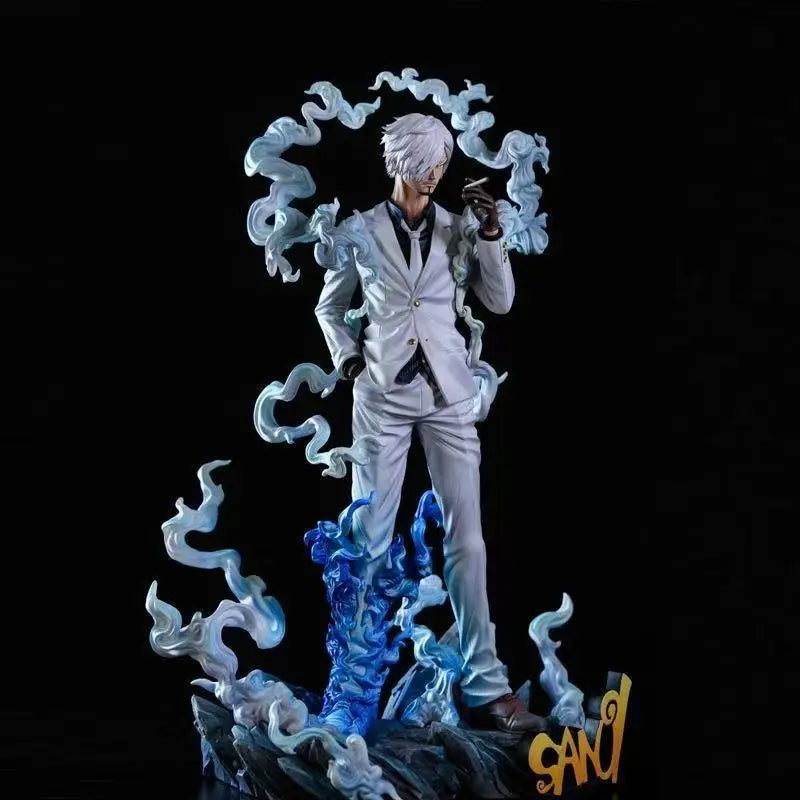 28cm  Anime One Piece Figure Sanji Figures Smoking Sanji Figurine Statue Pvc Collection Model Decoration Doll Toys Gifts