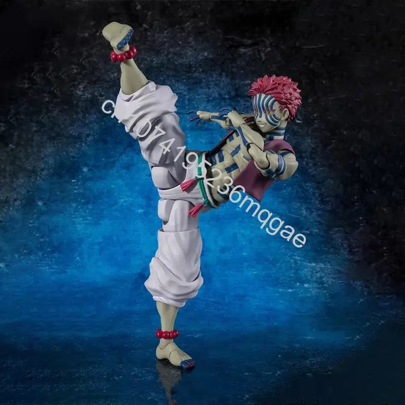 In Stock BANDAI SPIRITS SHF Demon Slayer Rengoku Kyoujurou Akaza Figure Anime Modle Toys Collections Birthday Gift Original